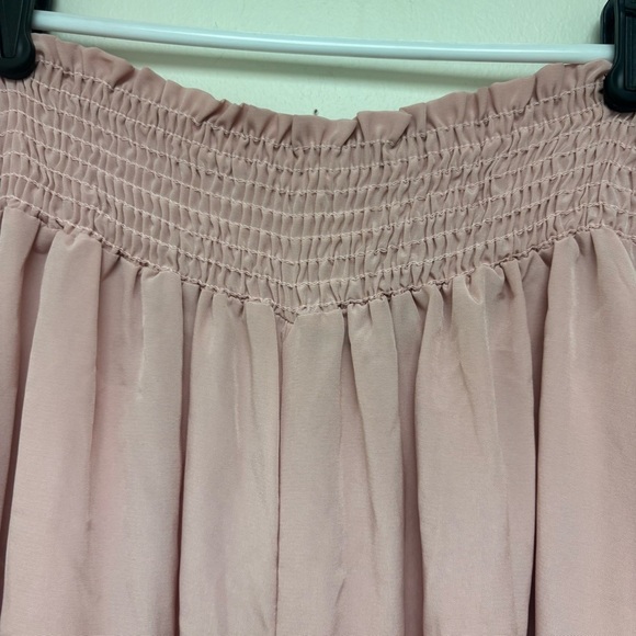 BucketList Smocked Waist Diagonal Hem Pants - Picture 5 of 11